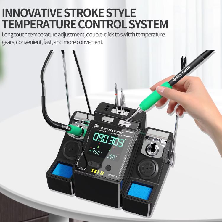 JTX TX1D Dual-Station Smart Soldering Rework Station, Plug:US Plug