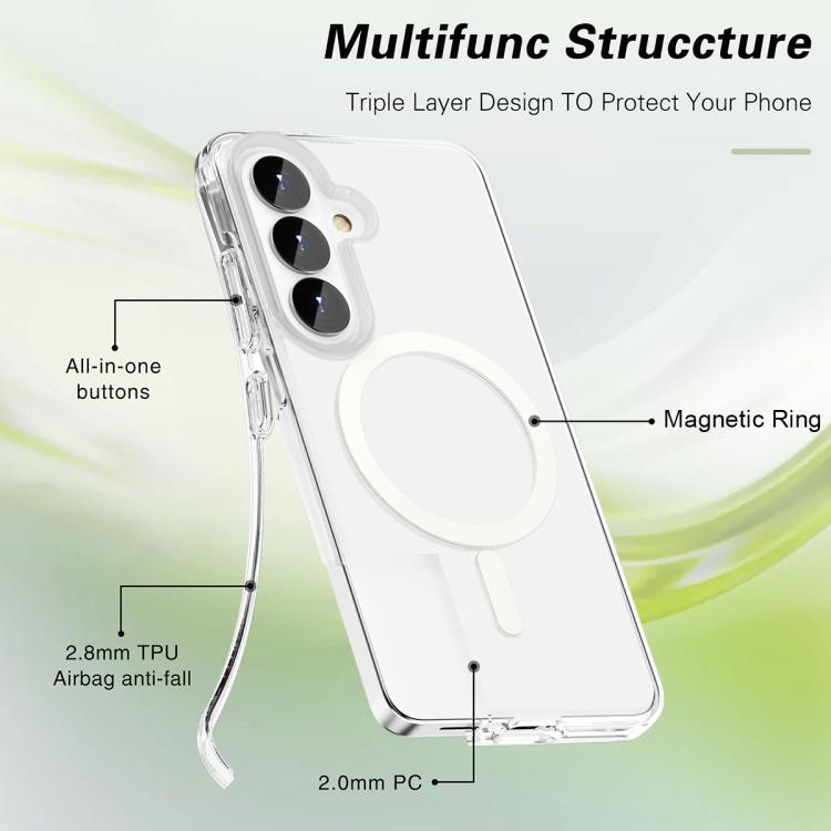 For Samsung Galaxy S26 5G Terminator MagSafe Magnetic Phone Case - Transparent