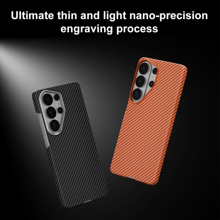 For Samsung Galaxy S26 Ultra 5G 600D Fine Grain Series Carbon Fiber MagSafe Phone Case
