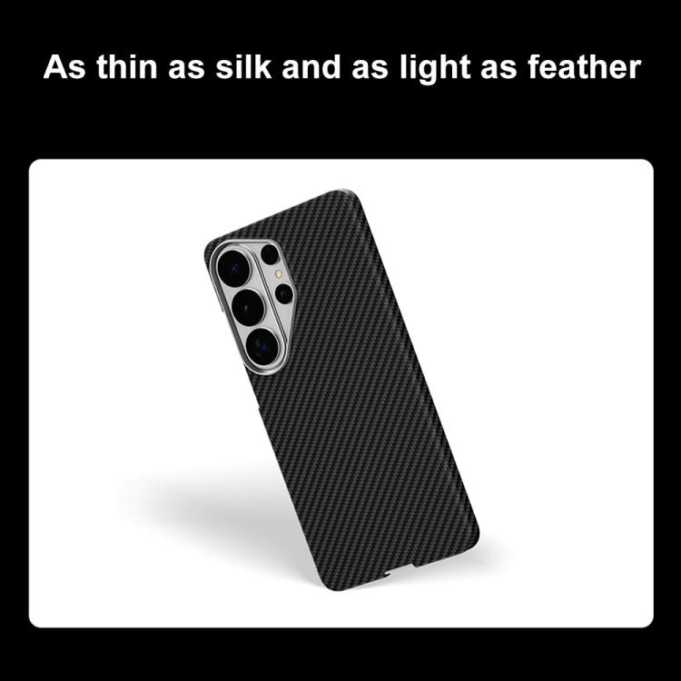 For Samsung Galaxy S26 Ultra 5G 600D Fine Grain Series Carbon Fiber MagSafe Phone Case
