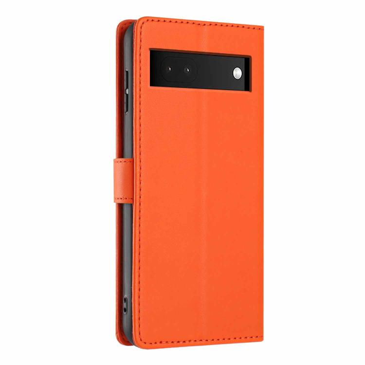 For Google Pixel 6a Tree Cat Embossed Flip Vegan Leather Phone Case