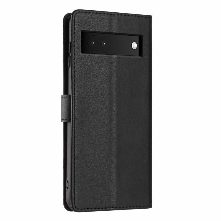 For Google Pixel 6a Tree Cat Embossed Flip Vegan Leather Phone Case