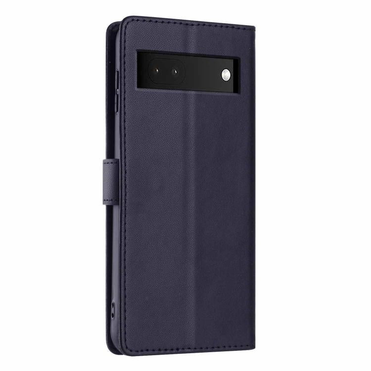 For Google Pixel 6a Tree Cat Embossed Flip Vegan Leather Phone Case