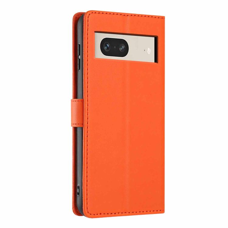 For Google Pixel 7 Tree Cat Embossed Flip Vegan Leather Phone Case