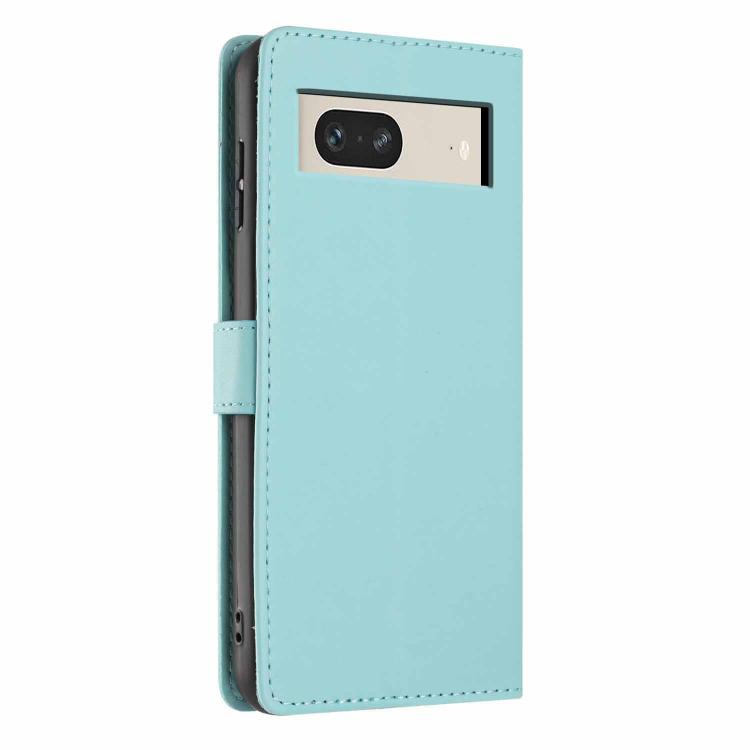 For Google Pixel 7 Tree Cat Embossed Flip Vegan Leather Phone Case
