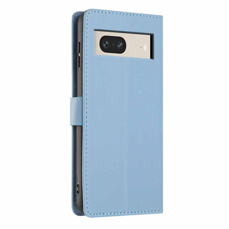 For Google Pixel 7 Tree Cat Embossed Flip Vegan Leather Phone Case