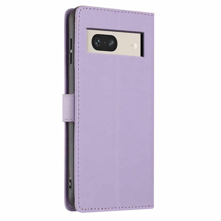 For Google Pixel 7 Tree Cat Embossed Flip Vegan Leather Phone Case