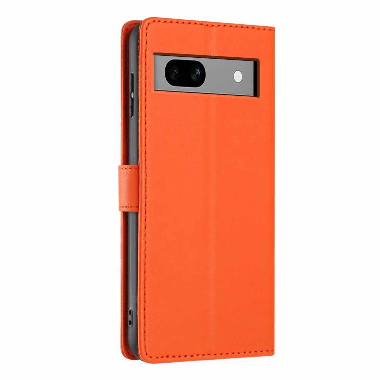 For Google Pixel 7a Tree Cat Embossed Flip Vegan Leather Phone Case