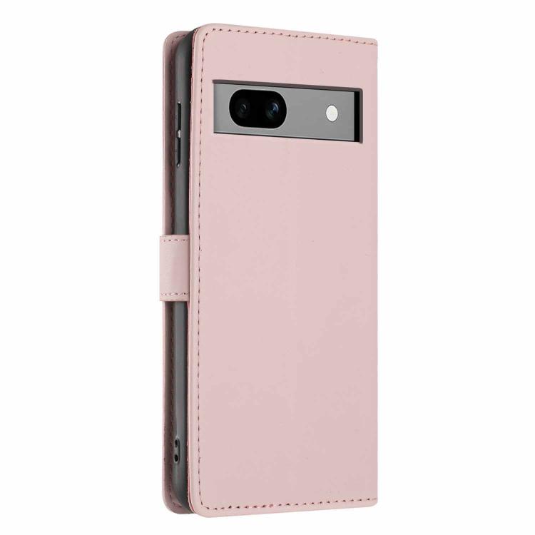 For Google Pixel 7a Tree Cat Embossed Flip Vegan Leather Phone Case