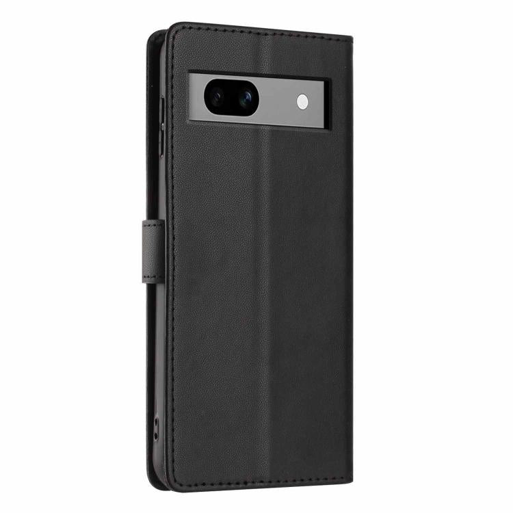 For Google Pixel 7a Tree Cat Embossed Flip Vegan Leather Phone Case