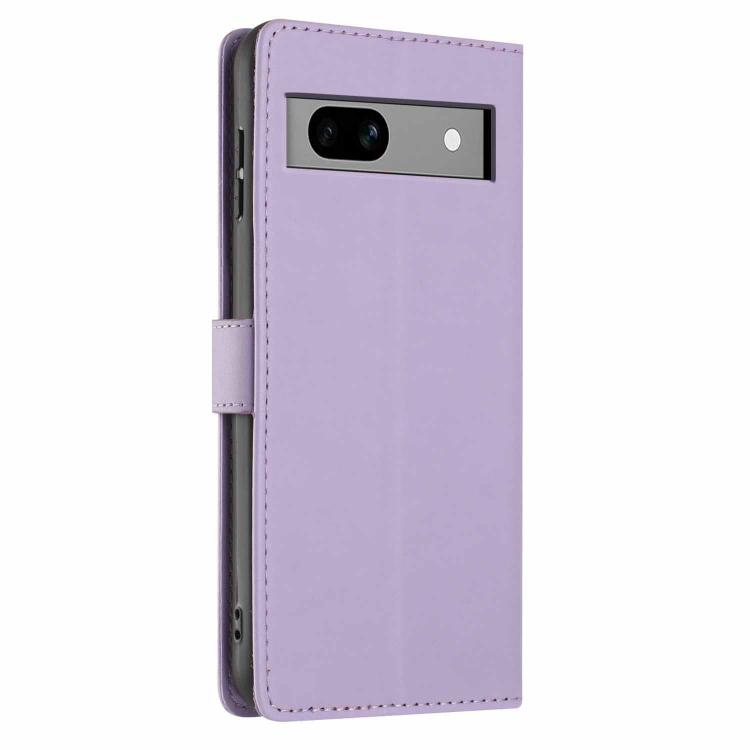 For Google Pixel 7a Tree Cat Embossed Flip Vegan Leather Phone Case