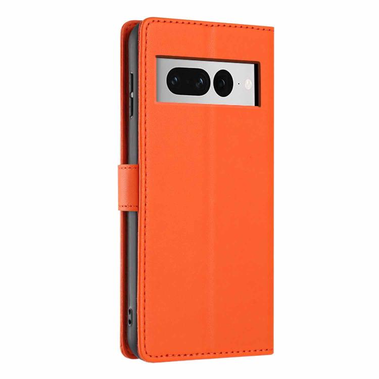 For Google Pixel 7 Pro Tree Cat Embossed Flip Vegan Leather Phone Case