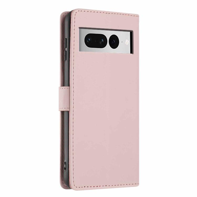 For Google Pixel 7 Pro Tree Cat Embossed Flip Vegan Leather Phone Case