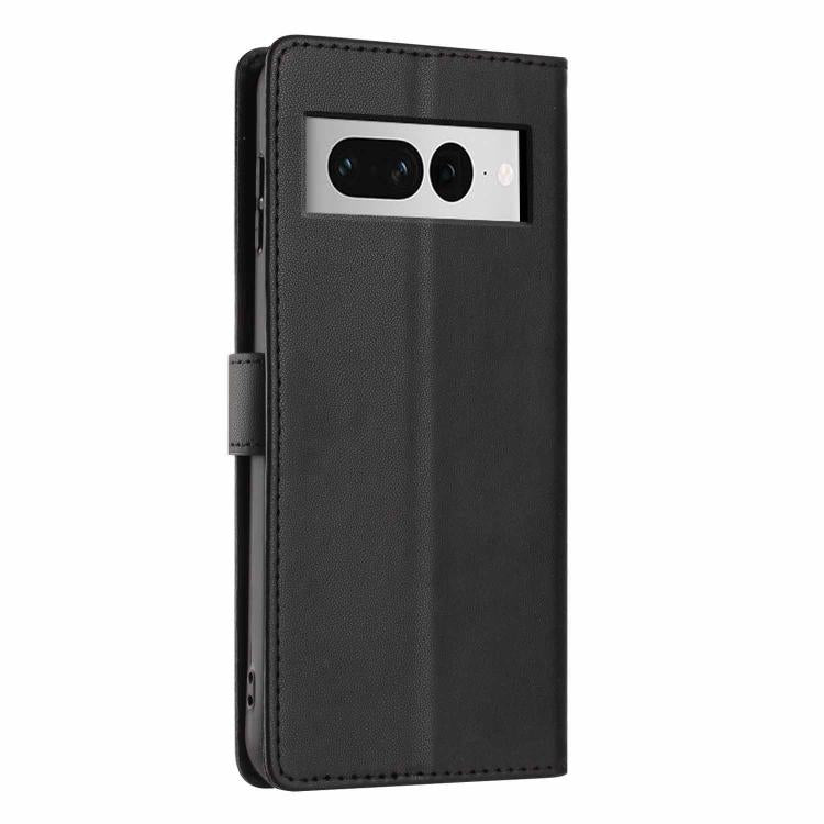 For Google Pixel 7 Pro Tree Cat Embossed Flip Vegan Leather Phone Case