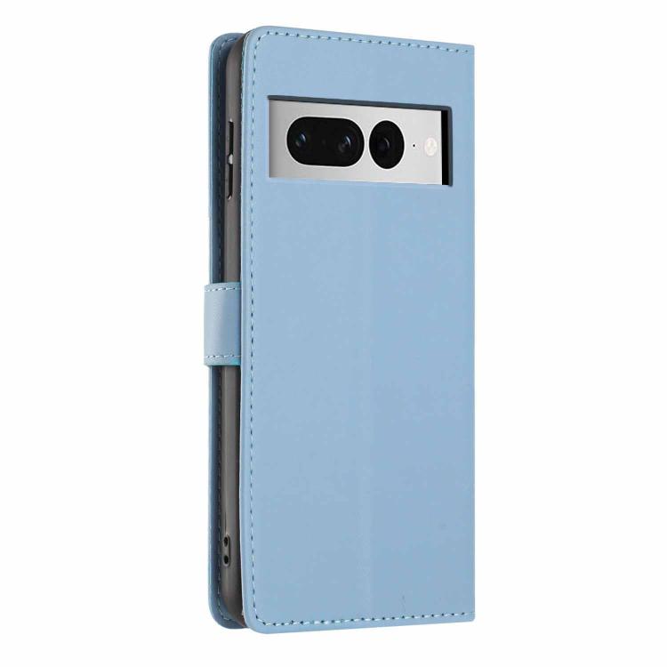 For Google Pixel 7 Pro Tree Cat Embossed Flip Vegan Leather Phone Case
