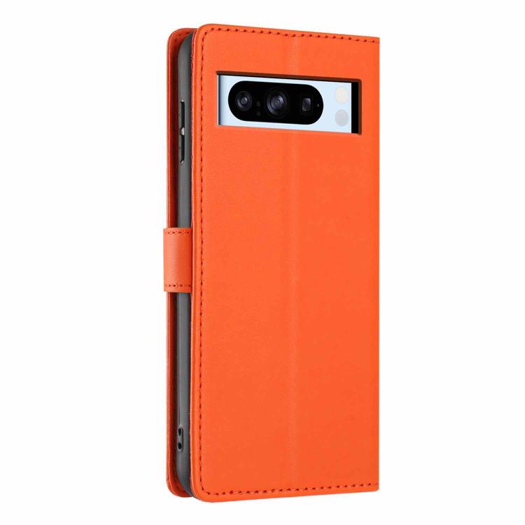 For Google Pixel 8 Pro Tree Cat Embossed Flip Vegan Leather Phone Case