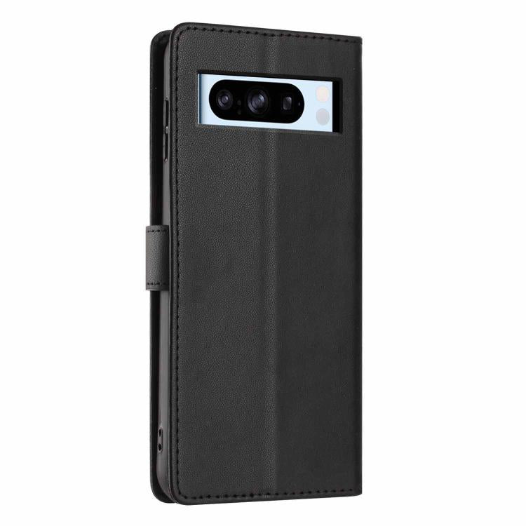 For Google Pixel 8 Pro Tree Cat Embossed Flip Vegan Leather Phone Case