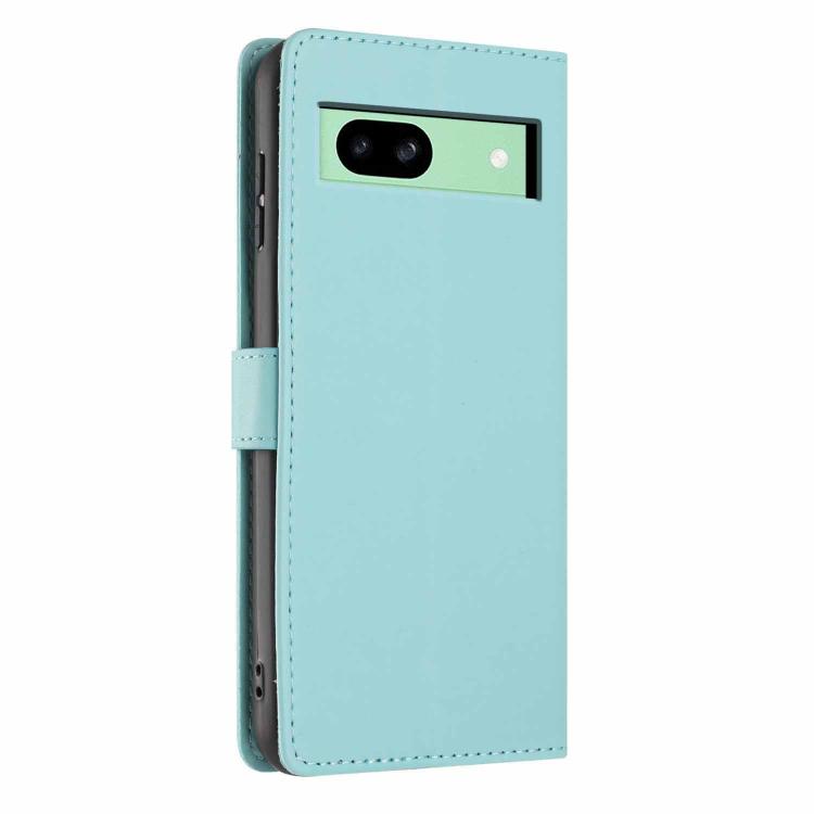 For Google Pixel 8a Tree Cat Embossed Flip Vegan Leather Phone Case