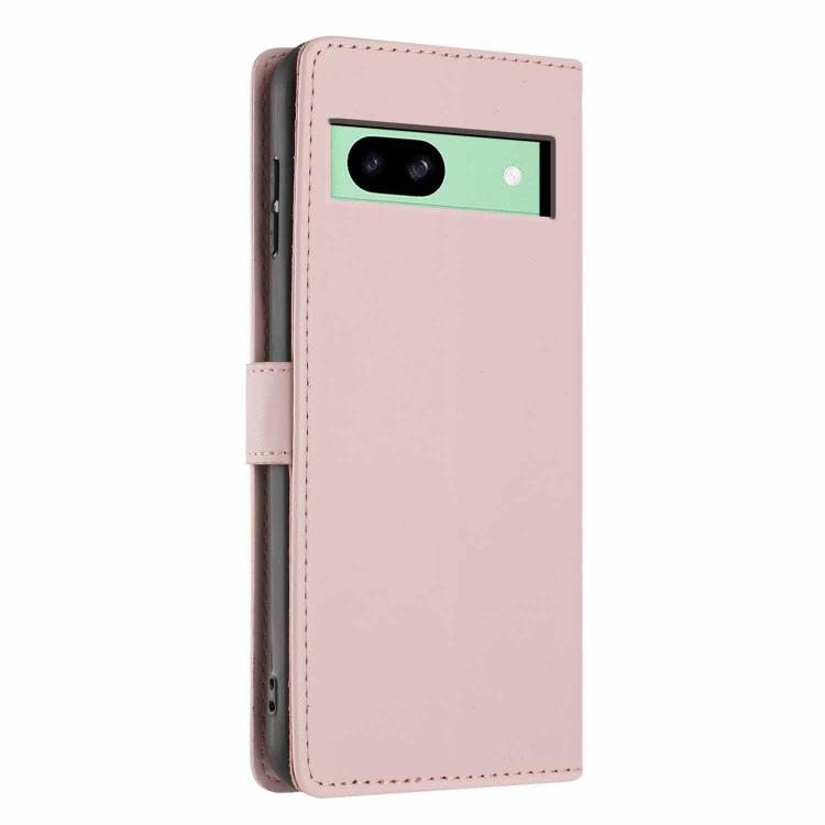 For Google Pixel 8a Tree Cat Embossed Flip Vegan Leather Phone Case