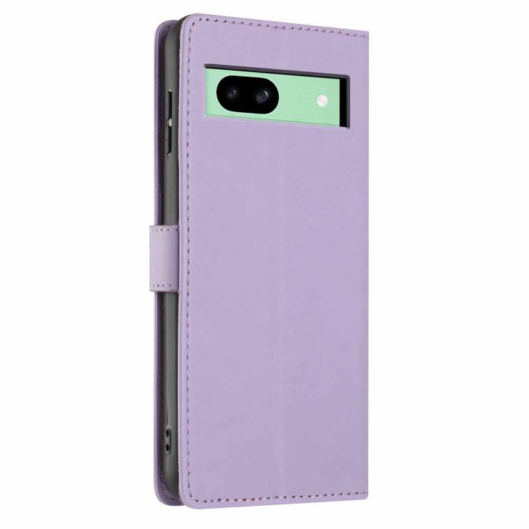 For Google Pixel 8a Tree Cat Embossed Flip Vegan Leather Phone Case