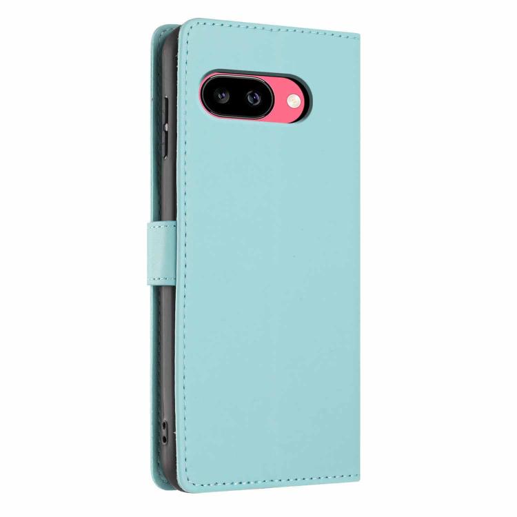 For Google Pixel 9a Tree Cat Embossed Flip Vegan Leather Phone Case