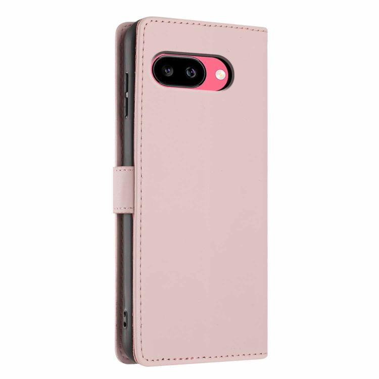For Google Pixel 9a Tree Cat Embossed Flip Vegan Leather Phone Case