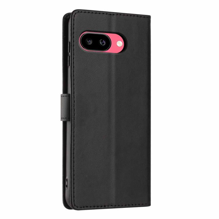 For Google Pixel 9a Tree Cat Embossed Flip Vegan Leather Phone Case
