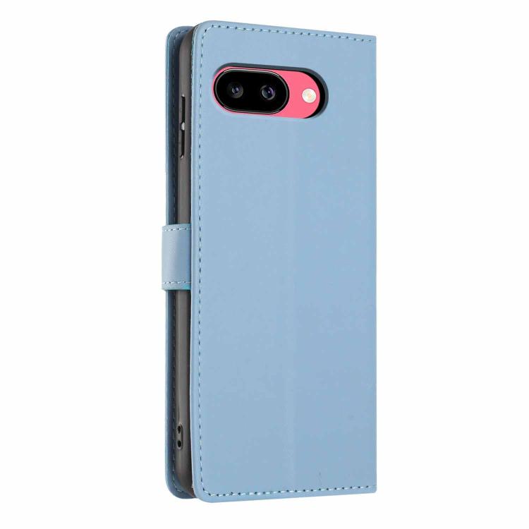 For Google Pixel 9a Tree Cat Embossed Flip Vegan Leather Phone Case