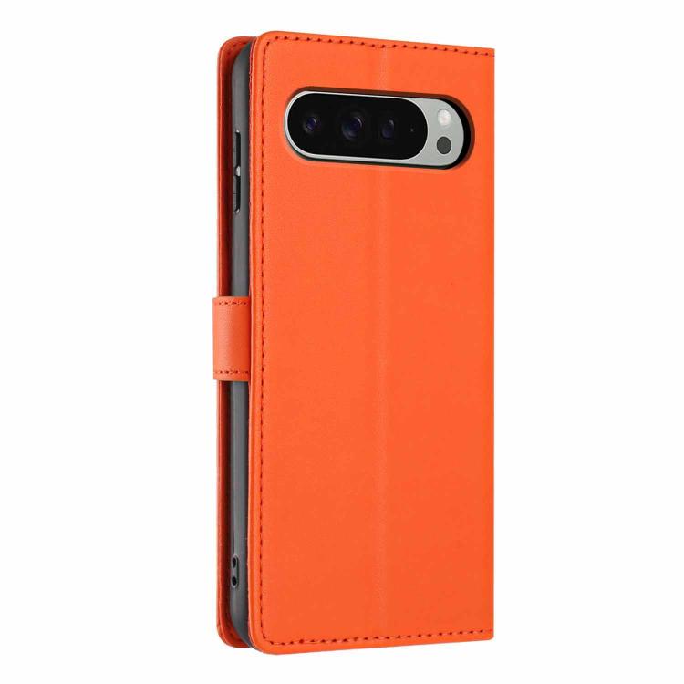 For Google Pixel 9 Pro XL Tree Cat Embossed Flip Vegan Leather Phone Case