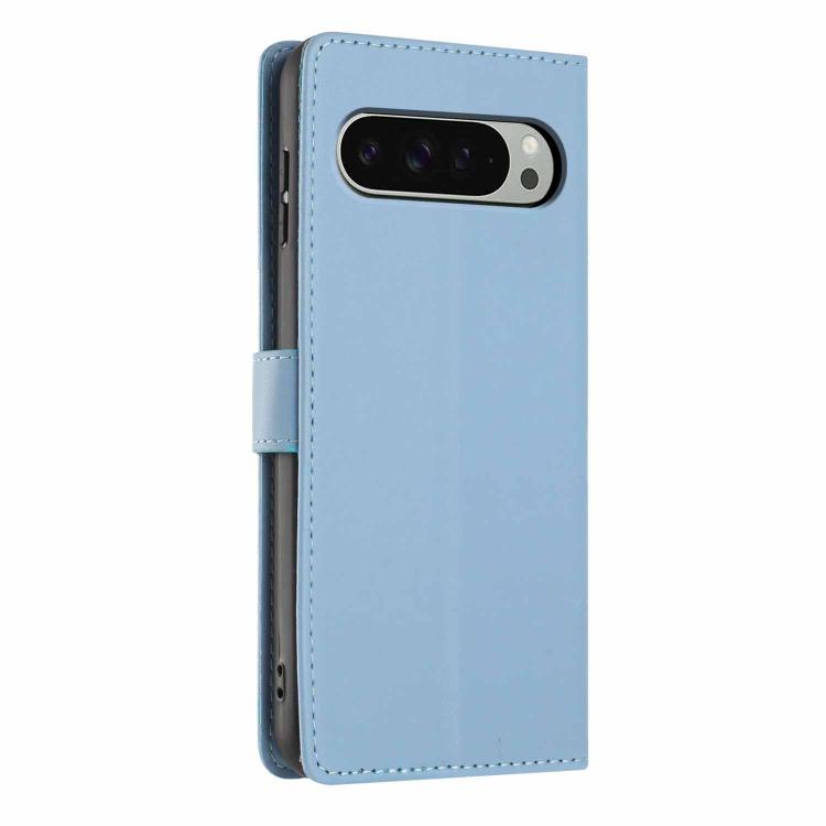 For Google Pixel 9 Pro XL Tree Cat Embossed Flip Vegan Leather Phone Case
