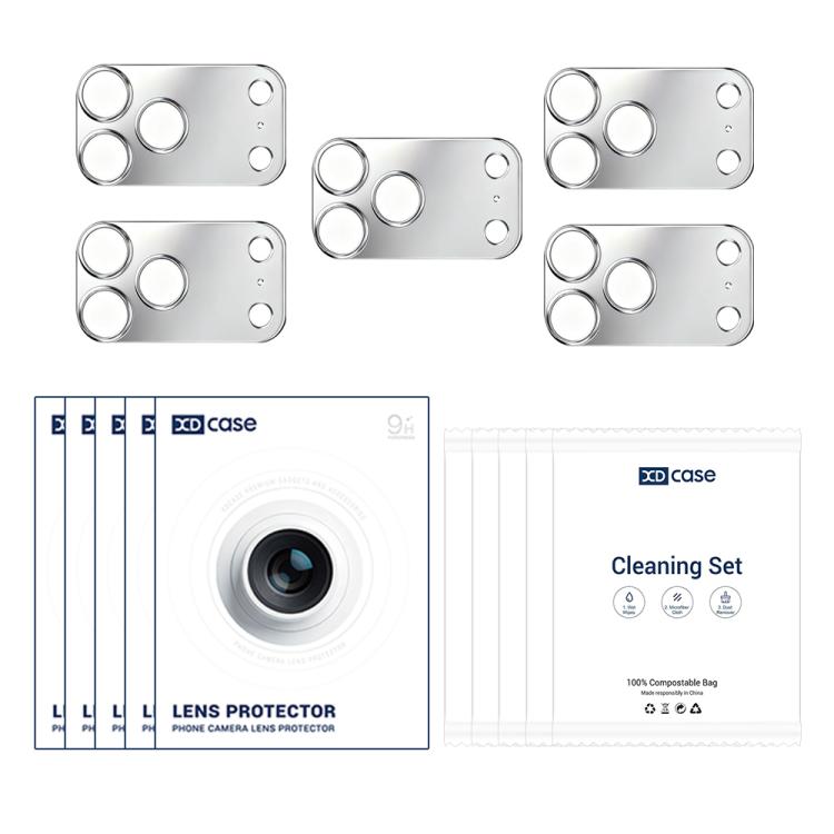 For iPhone 17 Pro XDcase 5pcs Titanium Alloy Hollow Camera Lens Protector