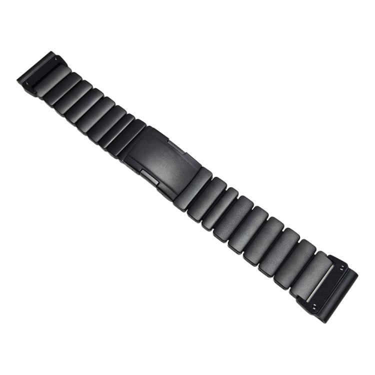For Garmin 26mm Turtle Buckle Dual Color Titanium Metal Silicone Watch Band