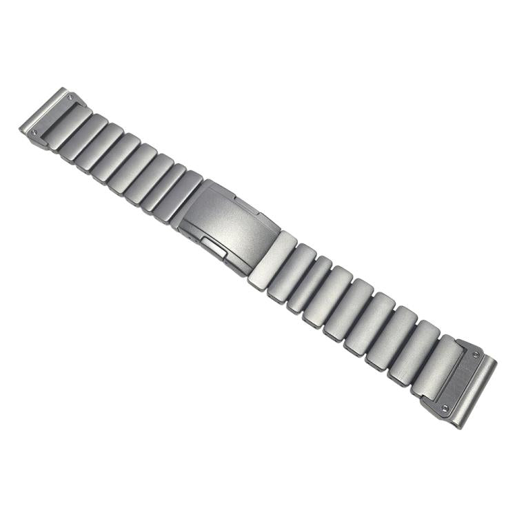 For Garmin 26mm Turtle Buckle Dual Color Titanium Metal Silicone Watch Band