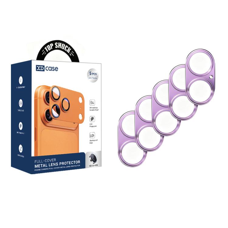 For iPhone 17 XDcase 5pcs Titanium Alloy Hollow Camera Lens Protector