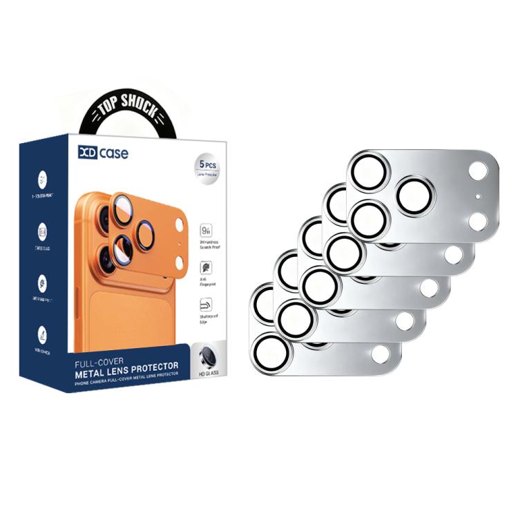 For iPhone 17 Pro XDcase 5pcs Armor Full-Coverage Frosted Metal Camera Lens Ring Film