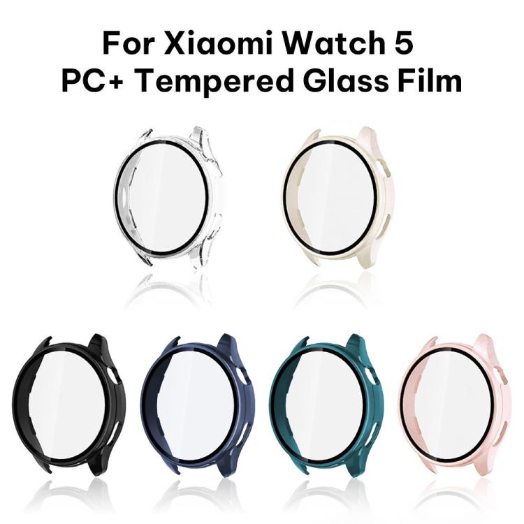 For Xiaomi Watch 5 xDfind Solid Color Tempered Film Integrated PC Watch Case