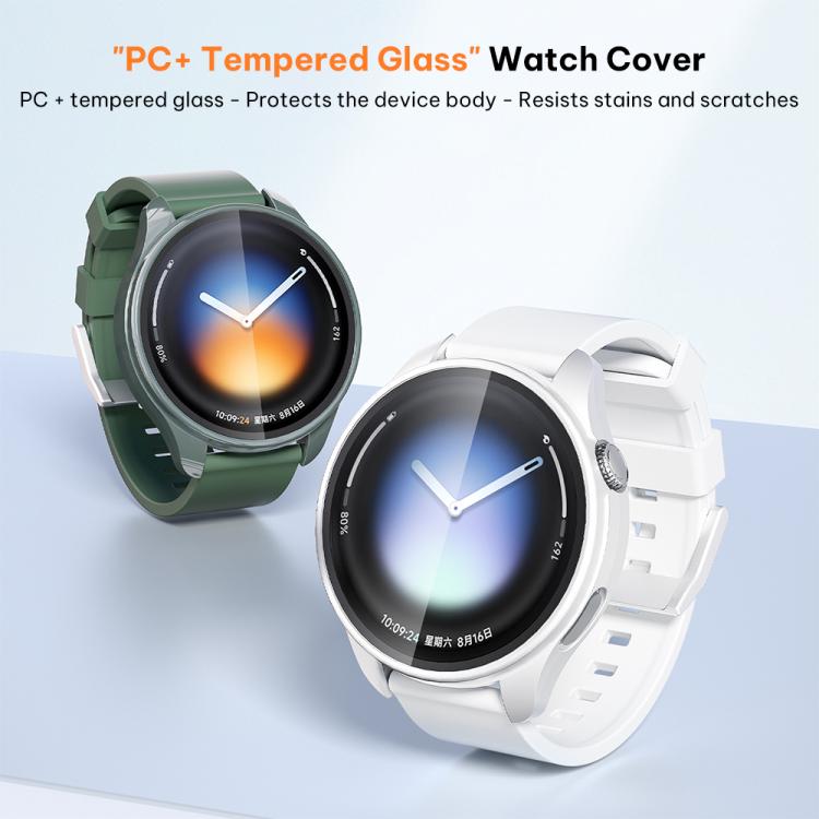 For Xiaomi Watch 5 xDfind Solid Color Tempered Film Integrated PC Watch Case