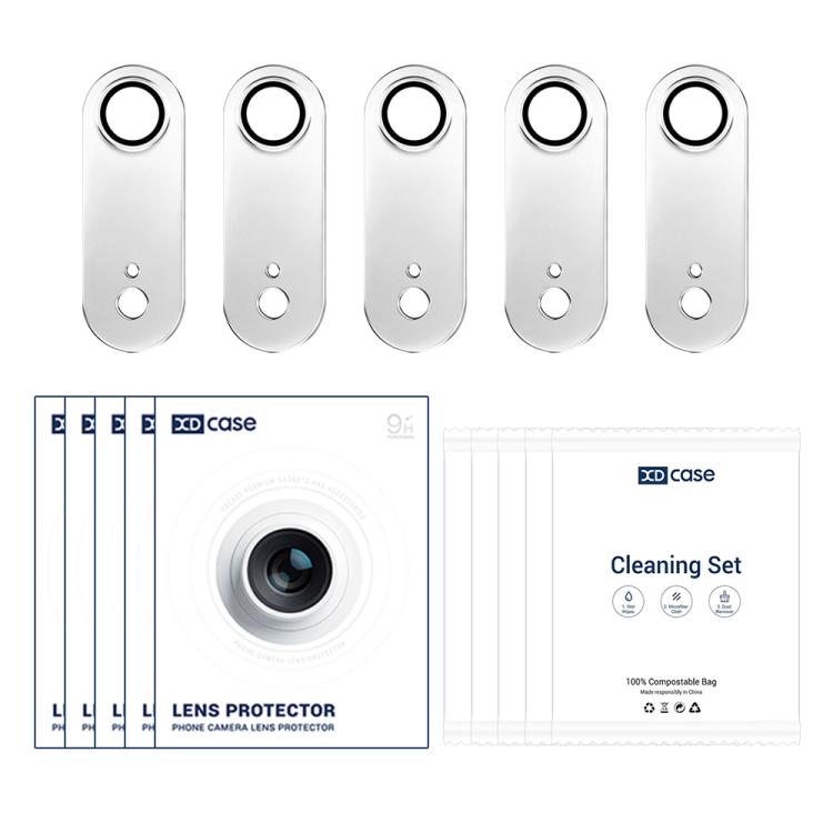 For iPhone Air XDcase 5pcs Armor Full-Coverage Frosted Metal Camera Lens Ring Film - Light Blue