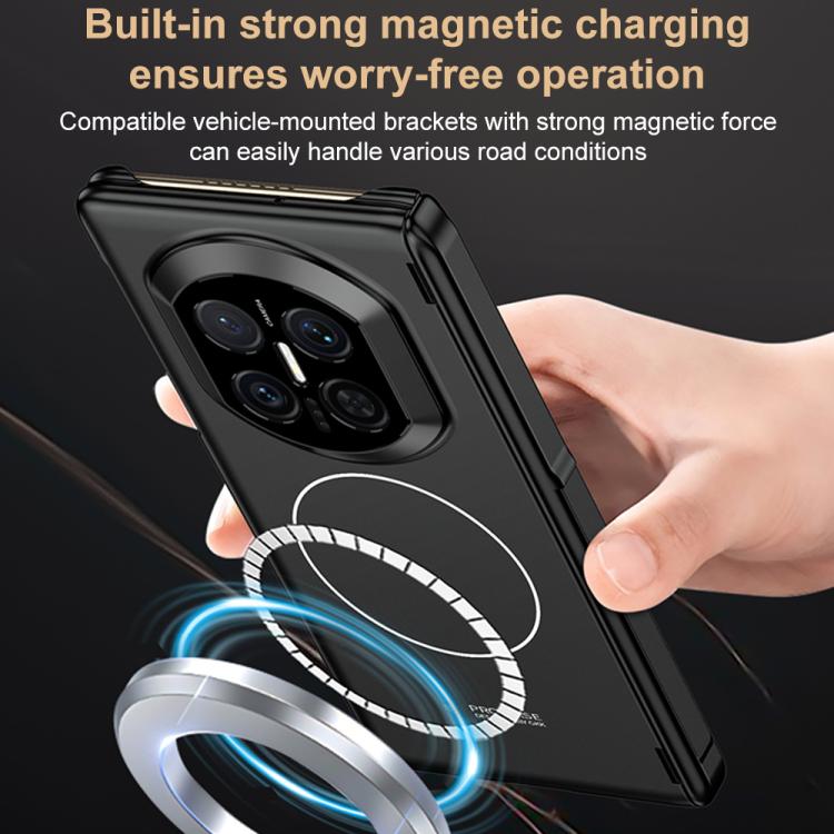 For Huawei Mate X7 GKK Dual Center Magnetic Full Coverage Phone Case with Holder