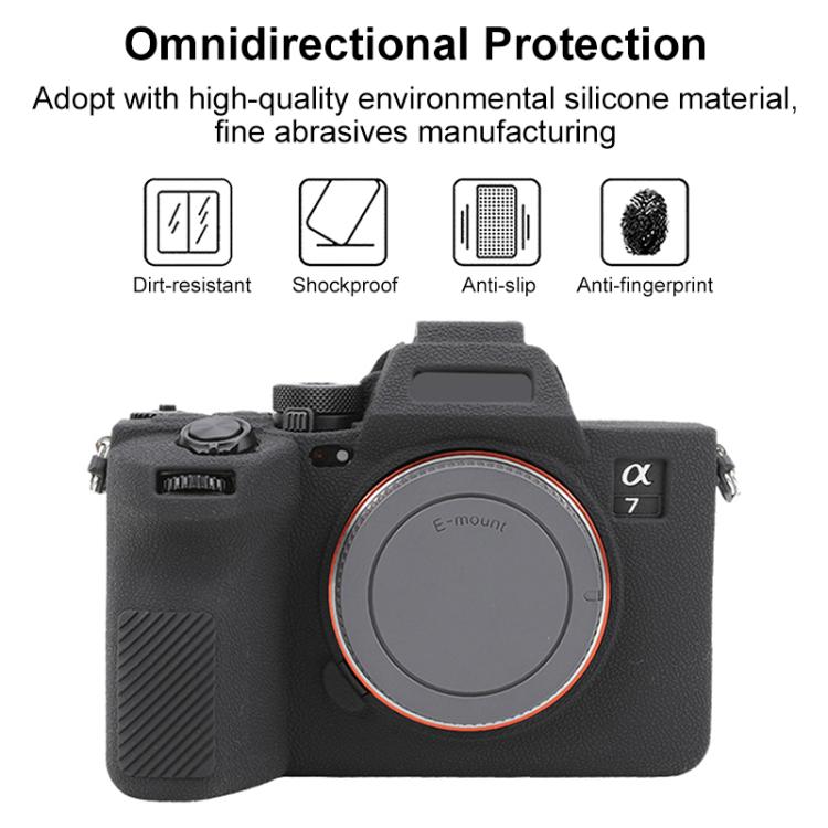 For Sony Alpha 7 V / ILCE-7M5 Litchi Texture Soft Silicone Protective Case