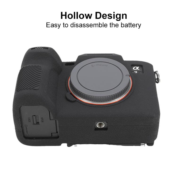 For Sony Alpha 7 V / ILCE-7M5 Litchi Texture Soft Silicone Protective Case
