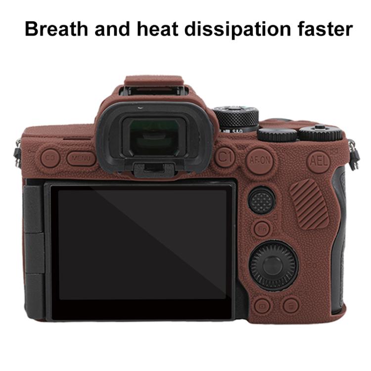 For Sony Alpha 7 V / ILCE-7M5 Litchi Texture Soft Silicone Protective Case