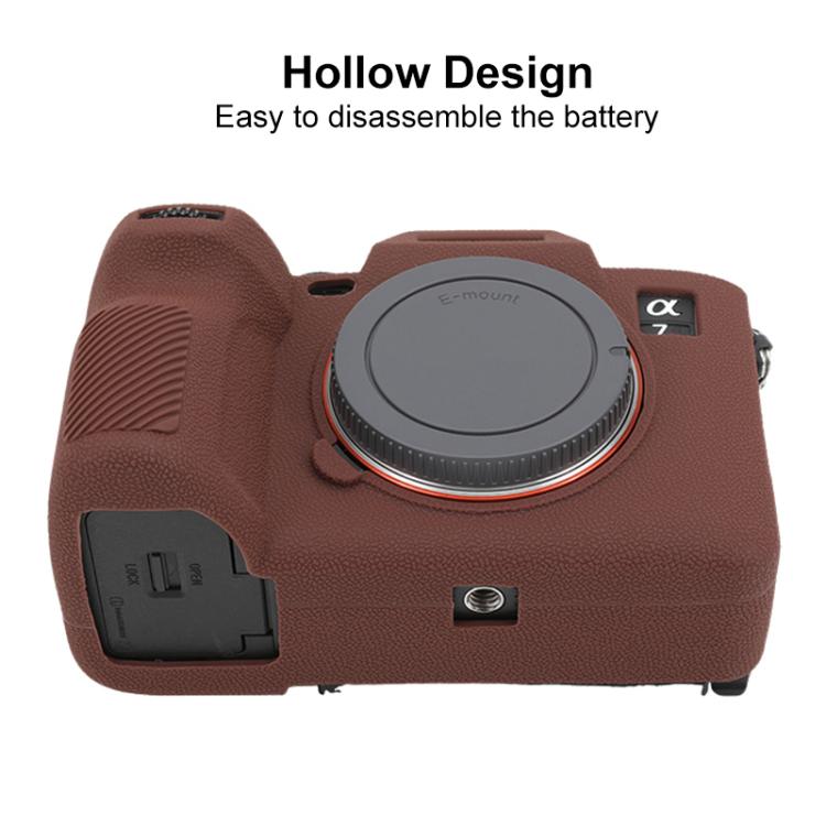 For Sony Alpha 7 V / ILCE-7M5 Litchi Texture Soft Silicone Protective Case