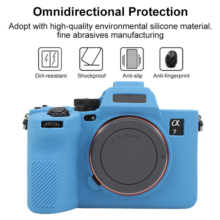 For Sony Alpha 7 V / ILCE-7M5 Litchi Texture Soft Silicone Protective Case