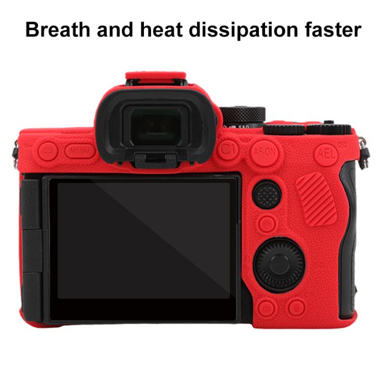 For Sony Alpha 7 V / ILCE-7M5 Litchi Texture Soft Silicone Protective Case