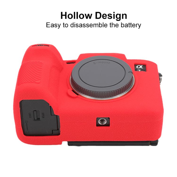 For Sony Alpha 7 V / ILCE-7M5 Litchi Texture Soft Silicone Protective Case