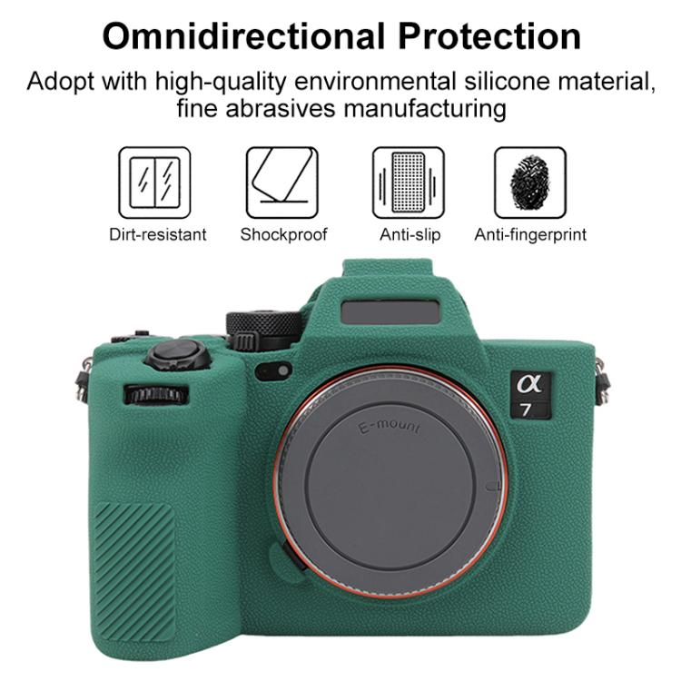 For Sony Alpha 7 V / ILCE-7M5 Litchi Texture Soft Silicone Protective Case