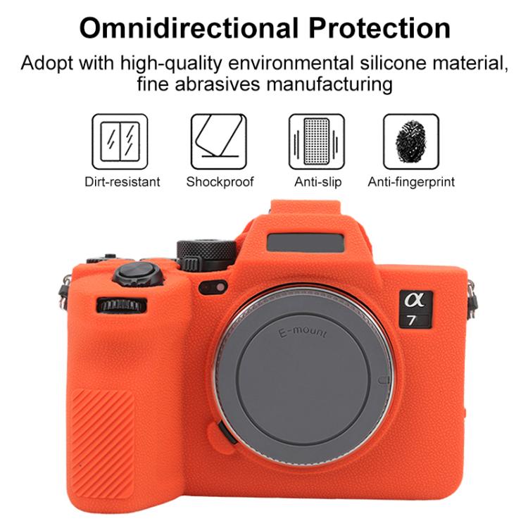 For Sony Alpha 7 V / ILCE-7M5 Litchi Texture Soft Silicone Protective Case