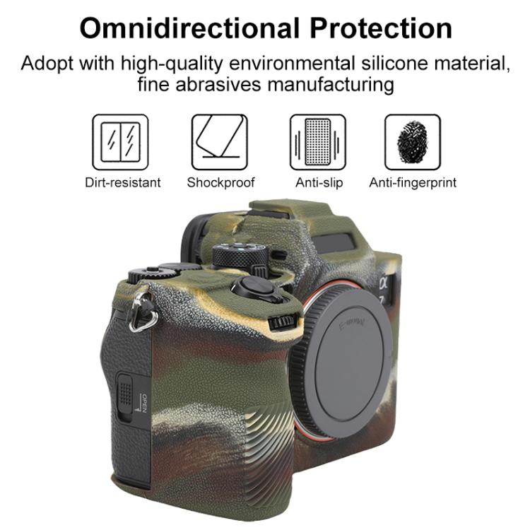 For Sony Alpha 7 V / ILCE-7M5 Litchi Texture Soft Silicone Protective Case