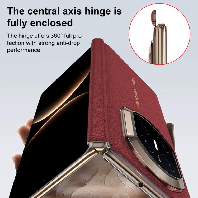 For Huawei Mate X7 GKK Dual Center Leather Hinge Magnetic Phone Case